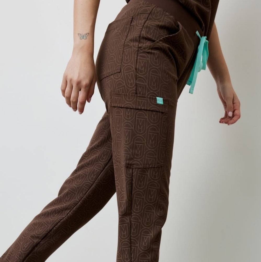 NWT Garde-Malade Demi Monogramme Scrub Pants